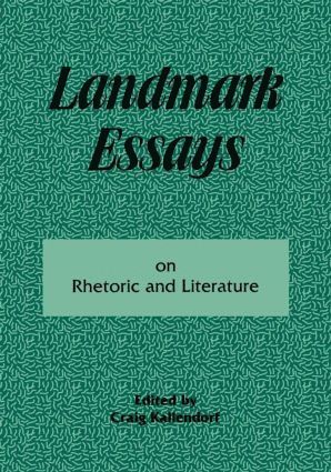 Landmark Essays on Rhetoric and Literature 1