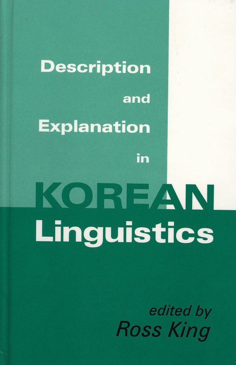 Description and Explanation in Korean Linguistics 1