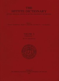 bokomslag Hittite Dictionary of the Oriental Institute of the University of Chicago Volume S, fascicle 1 (sa- to saptamenzu)