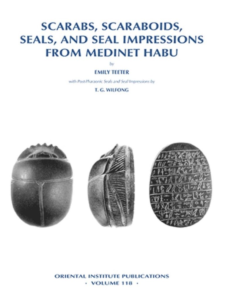 Emily Teeter, Terry G. Wilfong - Scarabs, Scaraboids, Seals and Seal Impressions from Medinet Habu, Inbunden