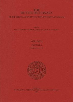 Hittite Dictionary of the Oriental Institute of the University of Chicago. Volume S fascicle 2 1