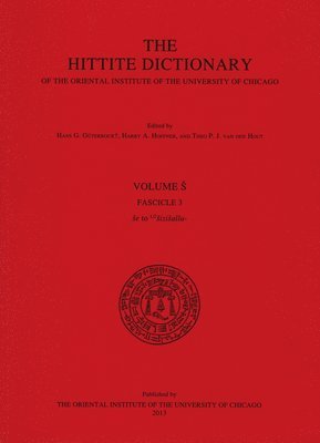 bokomslag Hittite Dictionary of the Oriental Institute of the University of Chicago. Volume S, fascicle 3