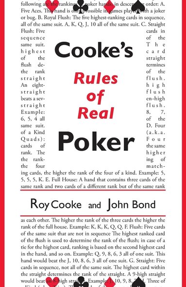 bokomslag Cooke's Rules of Real Poker