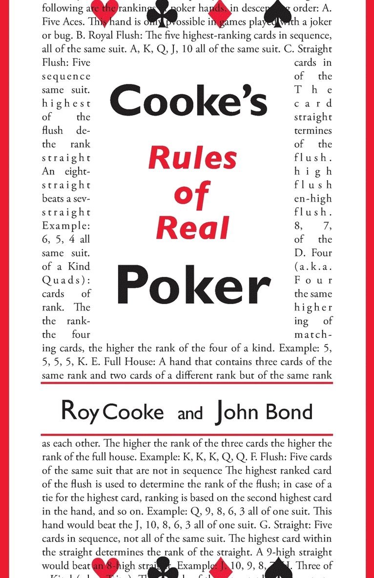Roy Cooke, John Bond - Cooke's Rules of Real Poker, Häftad