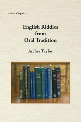 bokomslag English Riddles in Oral Tradition
