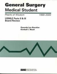 bokomslag General Surgery Medical Student USMLE Parts II And III:  Pearls Of  Wisdom