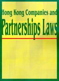 bokomslag Hong Kong Companies and Partnerships Laws