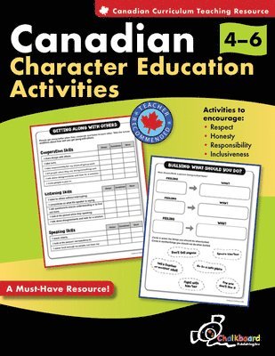 bokomslag Canadian Character Education Activities Grades 4-6