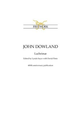 bokomslag John Dowland
