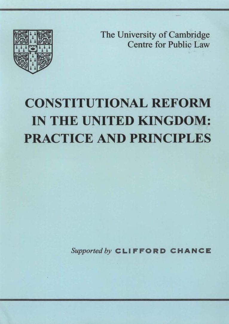 Constitutional Reform in the United Kingdom 1