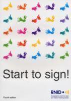 Start to Sign!, Häftad