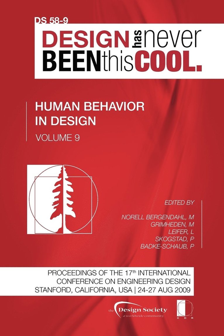 Proceedings of ICED'09, Volume 9, Human Behaviour in Design 1