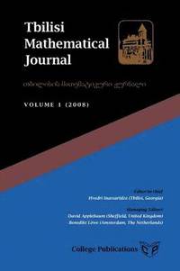bokomslag Tbilisi Mathematical Journal. Volume 1 (2008)