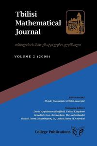 bokomslag Tbilisi Mathematical Journal Volume 2 (2009)