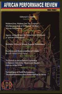 bokomslag African Performance Review, Vol 1 No 1 2007