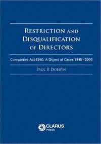 bokomslag Restriction and Disqualification of Directors