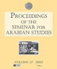 bokomslag Proceedings of the Seminar for Arabian Studies Volume 38 2008