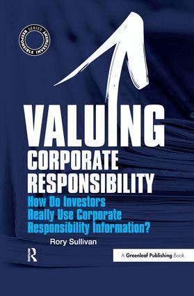 Rory Sullivan - Valuing Corporate Responsibility, Inbunden