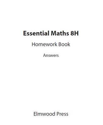 bokomslag Essential Maths 8H Homework Answers