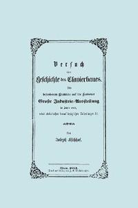 bokomslag Versuch Einer Geschichte Des Clavierbaues. (Faksimile 1853).