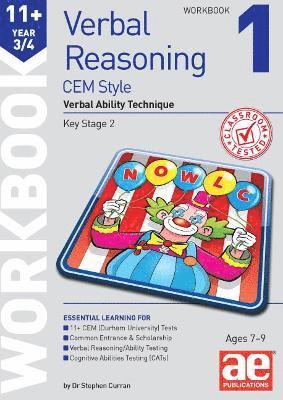 bokomslag 11+ Verbal Reasoning Year 3/4 CEM Style Workbook 1
