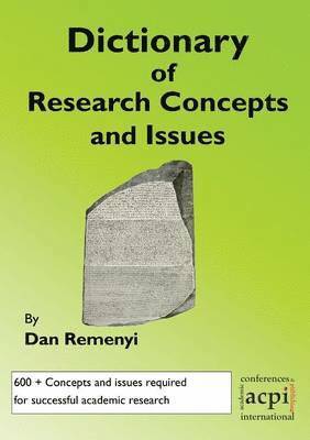 Dan Remenyi - Dictionary of Research Terms and Issues, Häftad