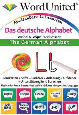 bokomslag The German Alphabet - Write & Wipe Flashcards with Multilingual Support