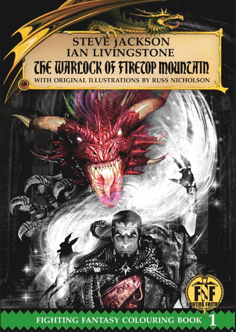 Steve Jackson, Ian Livingstone - Warlock of Firetop Mountain Colouring Book, Inbunden