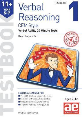 11+ Verbal Reasoning Year 5-7 CEM Style Testbook 1 1