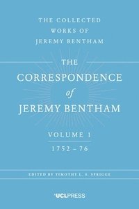 bokomslag The Correspondence of Jeremy Bentham, Volume 1