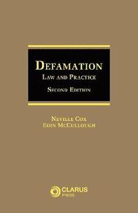 bokomslag Defamation Law and Practice