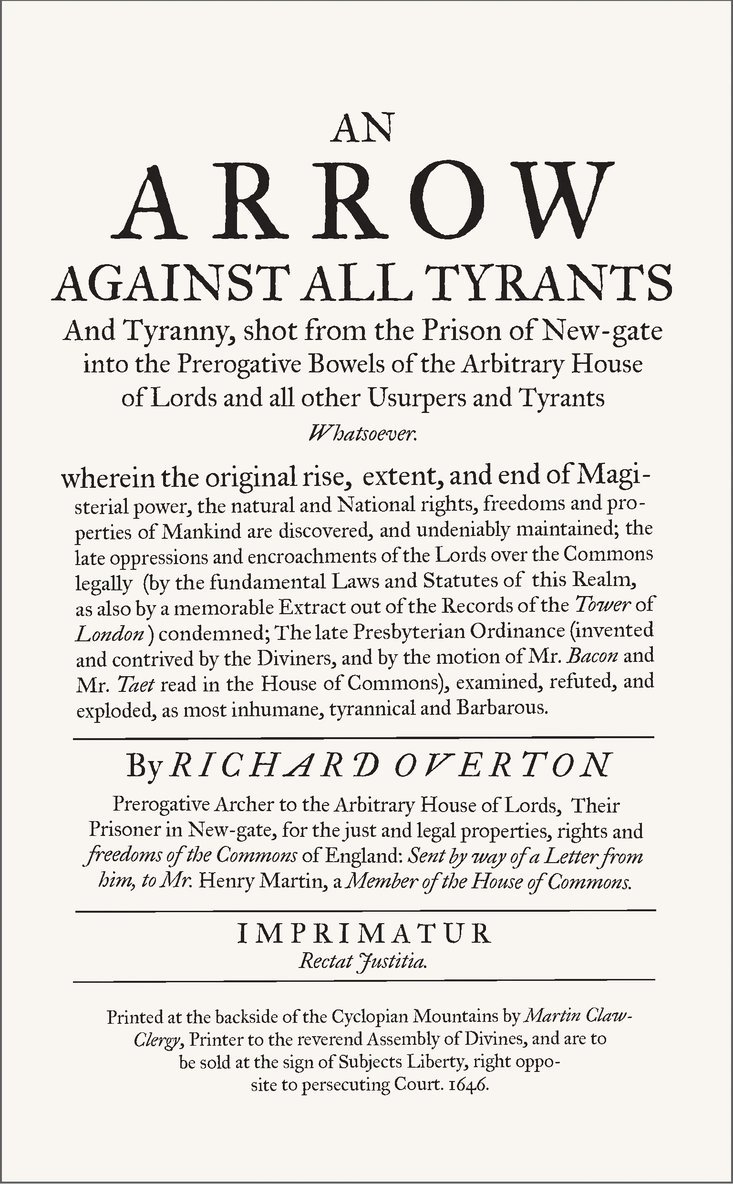 Richard Overton, Ian Gadd - Arrow Against All Tyrants, Häftad