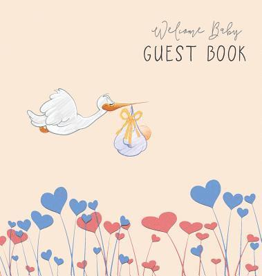 BABY SHOWER GUEST BOOK with GIFT LOG (Hardcover) for Baby Naming Day, Baby Shower Party, Christening or Baptism Ceremony, Welcome Baby Party 1
