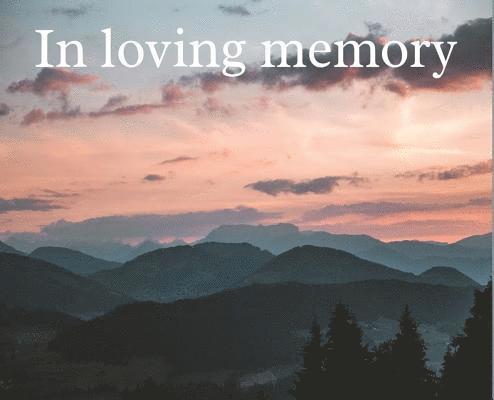 Condolence book for funeral landscape (Hardcover)