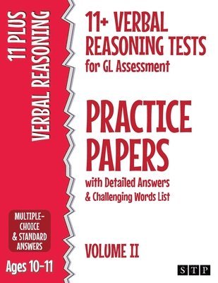 bokomslag 11+ Verbal Reasoning Tests for GL Assessment Practice Papers with Detailed Answers & Challenging Words List