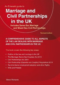 bokomslag Marriage And Civil Partnerships In The UK