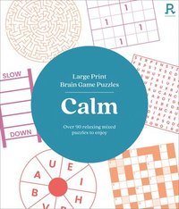 bokomslag Large Print Brain Game Puzzles - Calm (Puzzle Book for Adults)