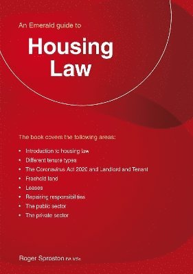 bokomslag Emerald Guide to Housing Law