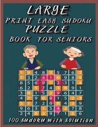 bokomslag Large Print Easy Sudoku Puzzle Book for Seniors