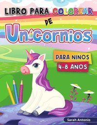 bokomslag Libro para colorear de unicornios