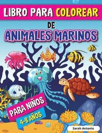 bokomslag Libro para Colorear de Animales Marinos para Ninos