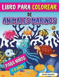 bokomslag Libro para Colorear de Animales Marinos para Niños