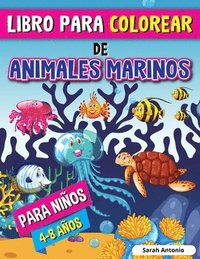 bokomslag Libro para Colorear de Animales Marinos para Nios