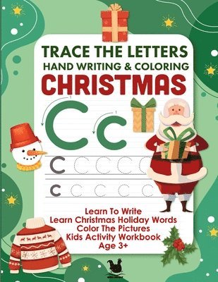Letter Tracing & Coloring Book For Kids Christmas Words 1