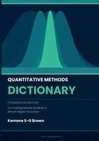 Kemone S-G Brown - Quantitative Methods Dictionary, Häftad