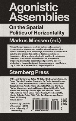 Markus Miessen - Agonistic Assemblies, Häftad