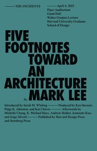 bokomslag Five Footnotes Toward an Architecture