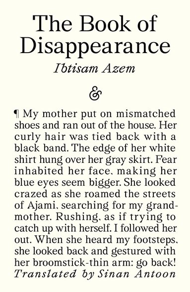 Ibtisam Azem - Book of Disappearance, Häftad