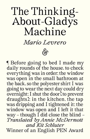 Mario Levrero - Thinking-About-Gladys Machine, Häftad