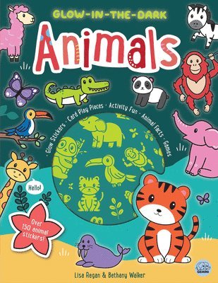 bokomslag Glow-In-The-Dark Animals Sticker Activity Book